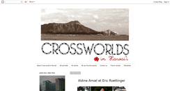 Desktop Screenshot of crossworldsinhawaii.blogspot.com