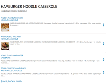 Tablet Screenshot of hamburgernoodlecasserole.blogspot.com