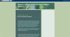 Desktop Screenshot of malaysiafreelanceportal.blogspot.com