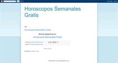 Desktop Screenshot of horoscopossemanalesgratis.blogspot.com