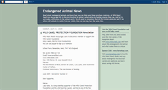 Desktop Screenshot of endangeredanimalnews.blogspot.com