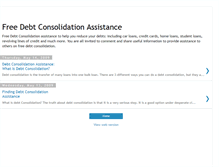 Tablet Screenshot of getdebtconsolidationassistance.blogspot.com