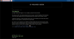 Desktop Screenshot of e-volvedgeek.blogspot.com