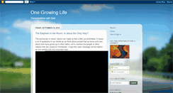 Desktop Screenshot of onegrowinglife.blogspot.com