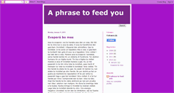 Desktop Screenshot of aphrasetofeedyou.blogspot.com