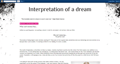 Desktop Screenshot of interpretationofadream.blogspot.com