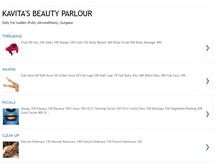 Tablet Screenshot of kavitasbeautyparlourgurgaon.blogspot.com