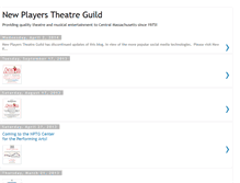 Tablet Screenshot of newplayerstheatreguild.blogspot.com