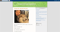 Desktop Screenshot of designer-mix-breed-dog-pictures.blogspot.com