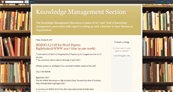 Desktop Screenshot of knowledgemanagementsection.blogspot.com