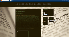 Desktop Screenshot of elclubdelaspoetasmuertas.blogspot.com