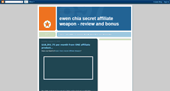 Desktop Screenshot of ewenchiasecretaffiliateweapon.blogspot.com