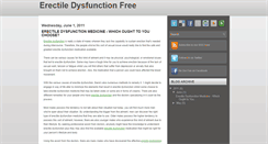 Desktop Screenshot of erectiledysfunctionfree.blogspot.com