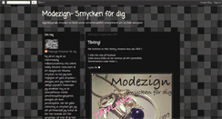 Desktop Screenshot of modezign-smycken.blogspot.com