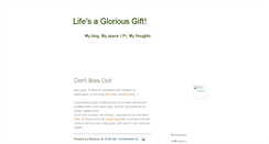Desktop Screenshot of a-glorious-gift.blogspot.com