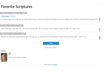 Tablet Screenshot of kendrasfavoritescriptures.blogspot.com