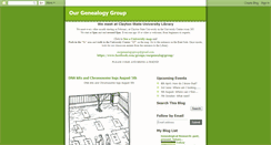 Desktop Screenshot of ourgenealogygroup.blogspot.com