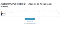 Tablet Screenshot of marketingeninternet-modelosdenegocio.blogspot.com