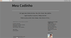 Desktop Screenshot of meucadinho.blogspot.com