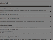 Tablet Screenshot of meucadinho.blogspot.com