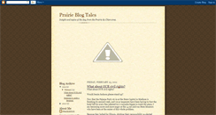 Desktop Screenshot of prairieblogtales.blogspot.com