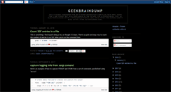 Desktop Screenshot of geekbraindump.blogspot.com