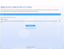Tablet Screenshot of bibliotecariosdofuturo.blogspot.com