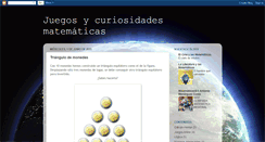 Desktop Screenshot of juegosycuriosidadesmatematicas.blogspot.com