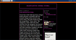 Desktop Screenshot of haryanto-cobacoba.blogspot.com