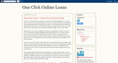 Desktop Screenshot of oneclickonlineloans.blogspot.com