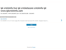 Tablet Screenshot of iplcrickinfo.blogspot.com