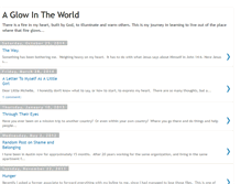 Tablet Screenshot of aglowintheworld.blogspot.com