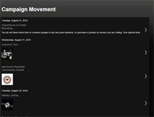 Tablet Screenshot of campaignmovement.blogspot.com