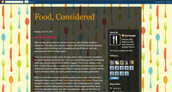 Desktop Screenshot of foodconsidered.blogspot.com