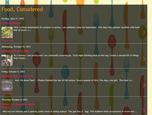 Tablet Screenshot of foodconsidered.blogspot.com