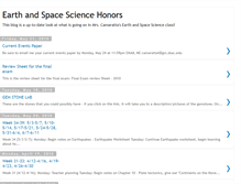 Tablet Screenshot of earthandspacehonors.blogspot.com