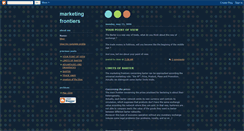 Desktop Screenshot of marketingfrontiers.blogspot.com