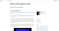 Desktop Screenshot of genericnerd.blogspot.com