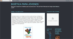 Desktop Screenshot of bioeticajovenes.blogspot.com