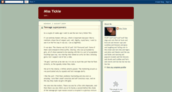 Desktop Screenshot of missticklesays.blogspot.com