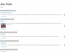 Tablet Screenshot of missticklesays.blogspot.com