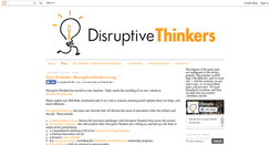 Desktop Screenshot of disruptivethinkers.blogspot.com
