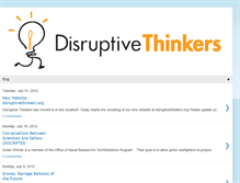 Tablet Screenshot of disruptivethinkers.blogspot.com