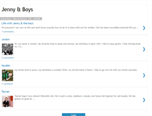 Tablet Screenshot of jennyandboys.blogspot.com