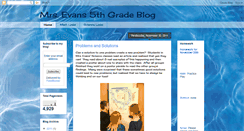 Desktop Screenshot of mrsevans5thgrade.blogspot.com