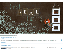 Tablet Screenshot of greatdealhunting.blogspot.com