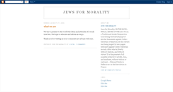 Desktop Screenshot of jewsformorality.blogspot.com