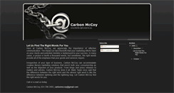 Desktop Screenshot of carbonmccoy.blogspot.com