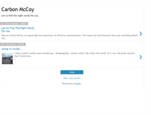 Tablet Screenshot of carbonmccoy.blogspot.com