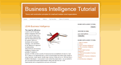 Desktop Screenshot of businessintelligencetutorial.blogspot.com